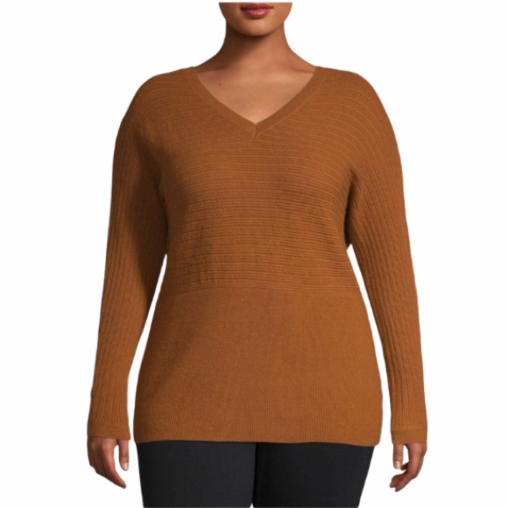 NWT Lord & Taylor V-Neck Knit Wool-Blend Sweater